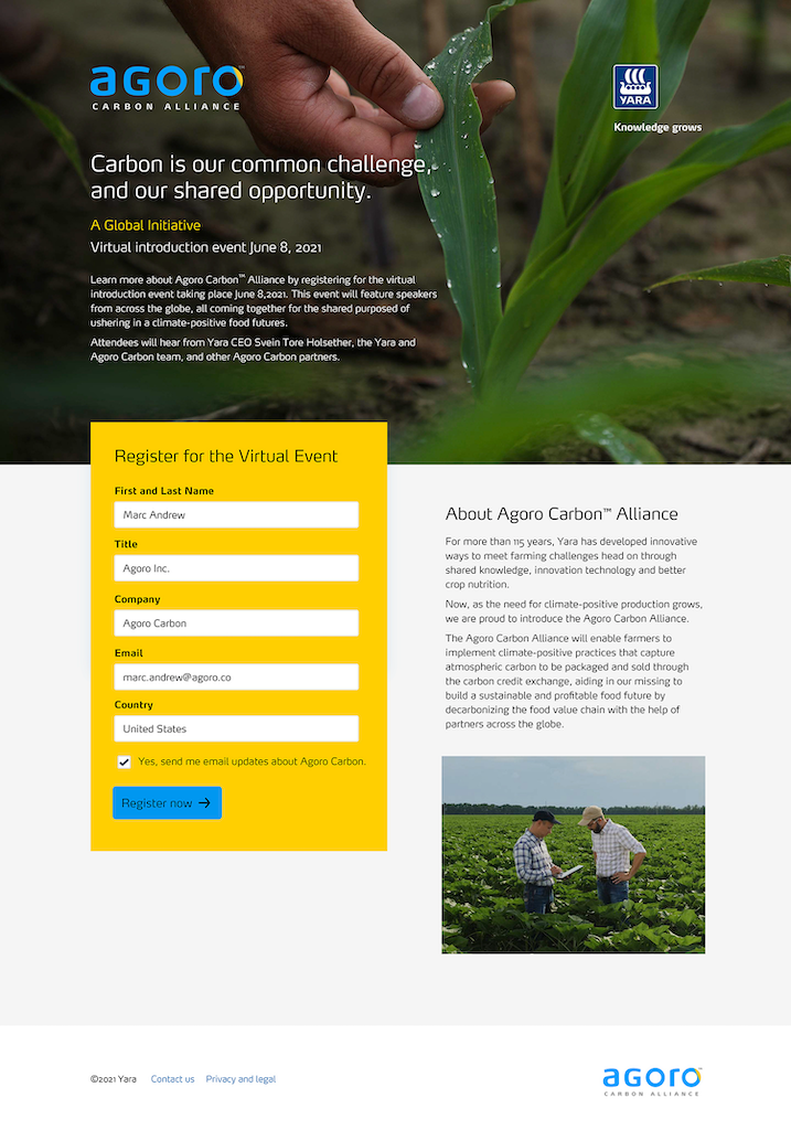 Screenshot of Agoro Inside Page