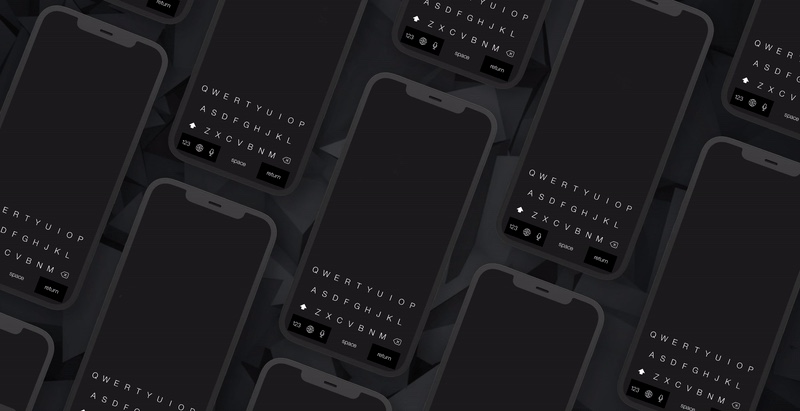 Group of phones showing messages of people sharing dark social examples.