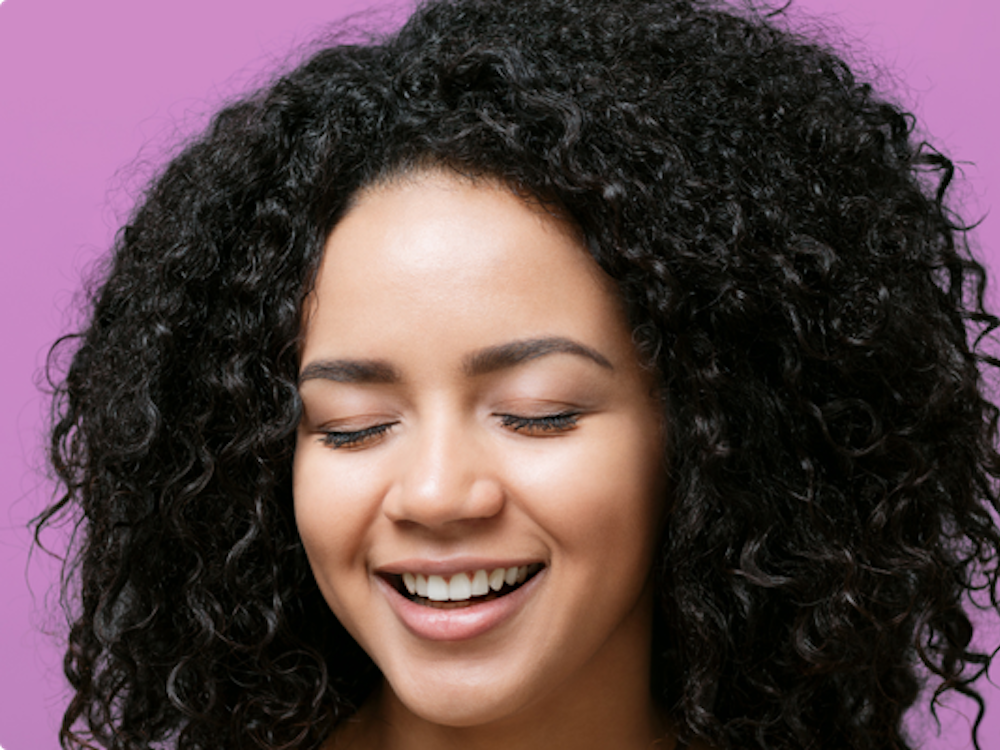 Teenage girl smiling